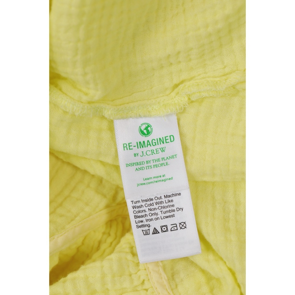 Sz S J. Crew 100% Cotton Lemon Meringue Soft Gauzy Ruffle Camisole Tank Top EUC - Picture 4 of 4